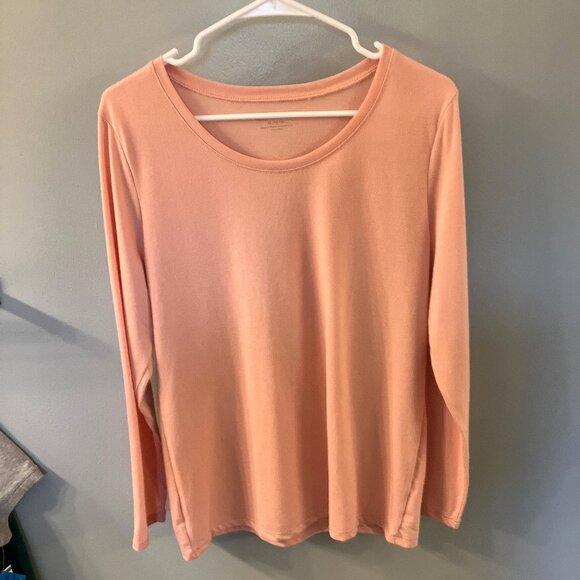 No Boundaries Tops - No Boundaries Womens Juniors Long Sleeve Light Pink T-Shirt Extra Large XL